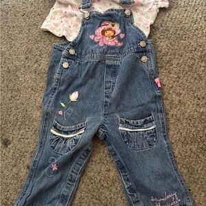 Strawberry Shortcake Vintage Denim Overalls